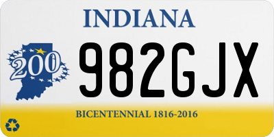 IN license plate 982GJX
