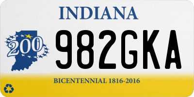 IN license plate 982GKA