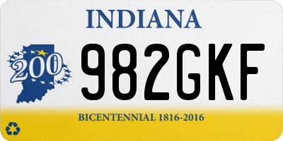 IN license plate 982GKF