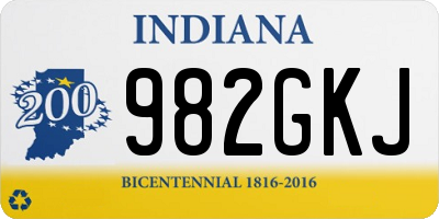 IN license plate 982GKJ