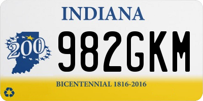IN license plate 982GKM
