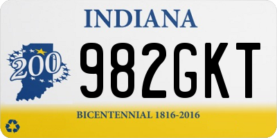 IN license plate 982GKT