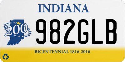 IN license plate 982GLB