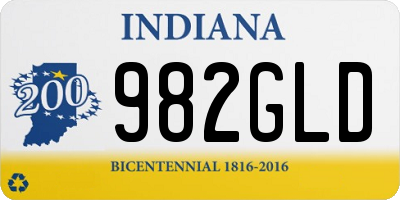 IN license plate 982GLD