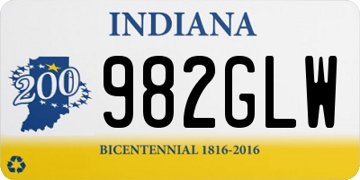 IN license plate 982GLW