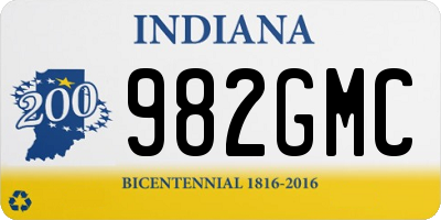 IN license plate 982GMC