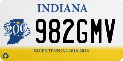 IN license plate 982GMV