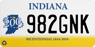 IN license plate 982GNK