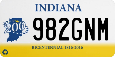 IN license plate 982GNM