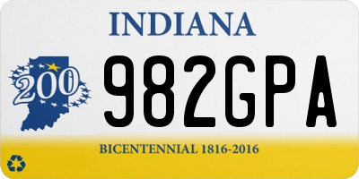 IN license plate 982GPA