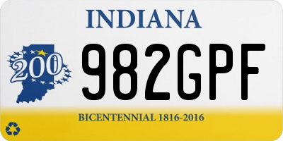 IN license plate 982GPF