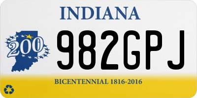 IN license plate 982GPJ