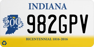 IN license plate 982GPV