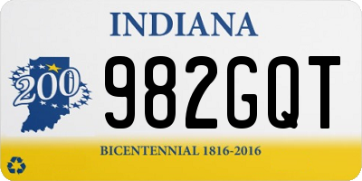 IN license plate 982GQT