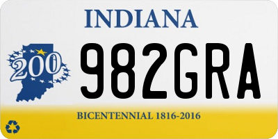 IN license plate 982GRA