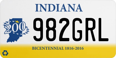 IN license plate 982GRL