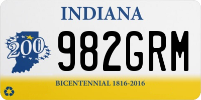 IN license plate 982GRM