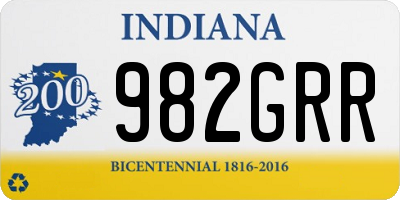 IN license plate 982GRR