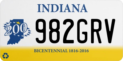 IN license plate 982GRV