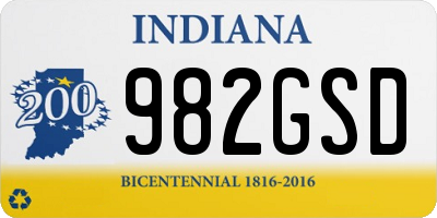 IN license plate 982GSD