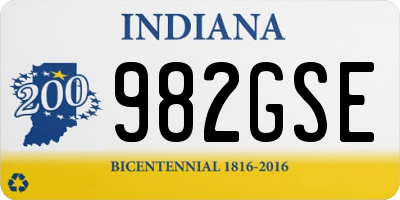 IN license plate 982GSE