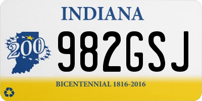 IN license plate 982GSJ