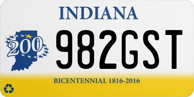 IN license plate 982GST