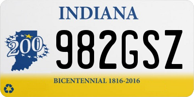 IN license plate 982GSZ