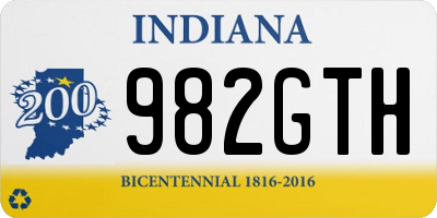 IN license plate 982GTH