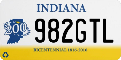 IN license plate 982GTL