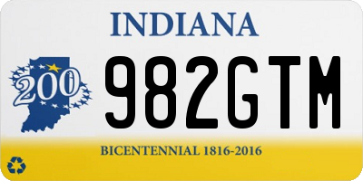 IN license plate 982GTM