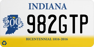 IN license plate 982GTP