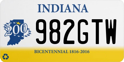 IN license plate 982GTW