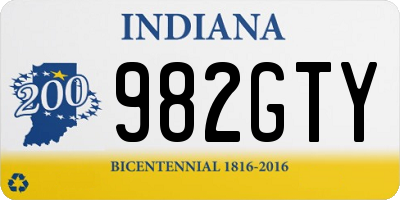 IN license plate 982GTY