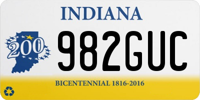 IN license plate 982GUC