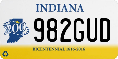 IN license plate 982GUD