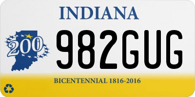 IN license plate 982GUG