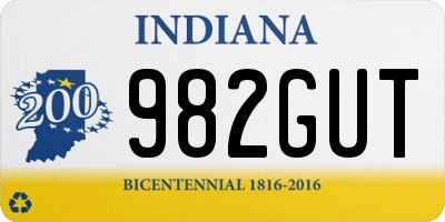 IN license plate 982GUT
