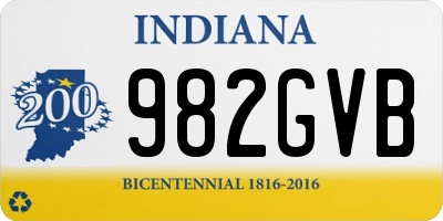 IN license plate 982GVB