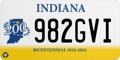 IN license plate 982GVI