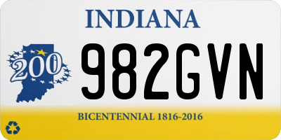 IN license plate 982GVN