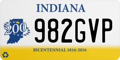 IN license plate 982GVP