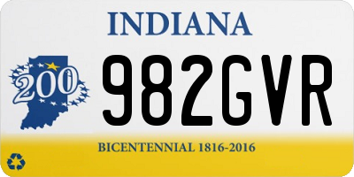 IN license plate 982GVR