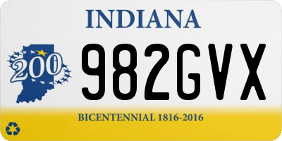 IN license plate 982GVX