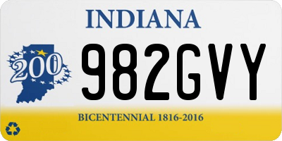 IN license plate 982GVY