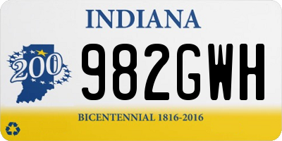 IN license plate 982GWH
