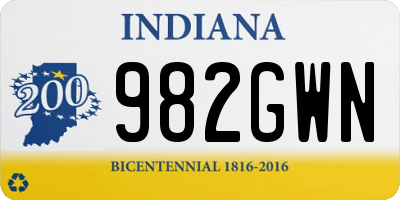 IN license plate 982GWN