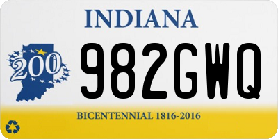 IN license plate 982GWQ