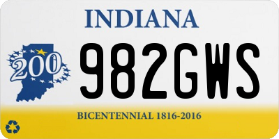 IN license plate 982GWS