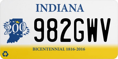 IN license plate 982GWV